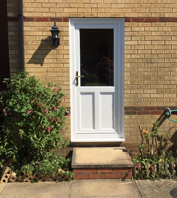 house with classic uPVC doors 