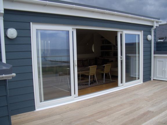 house with uPVC patio sliding doors