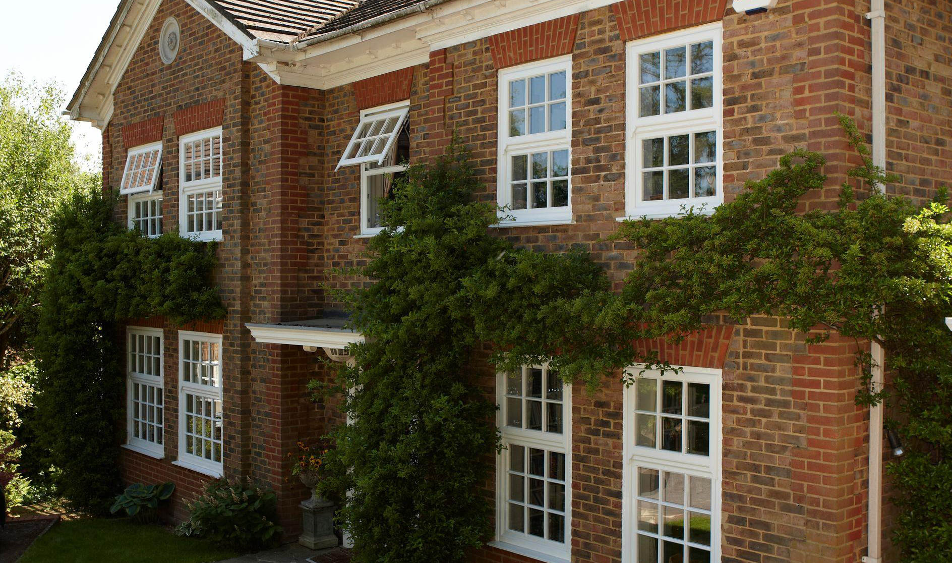 house with classic uPVC windows